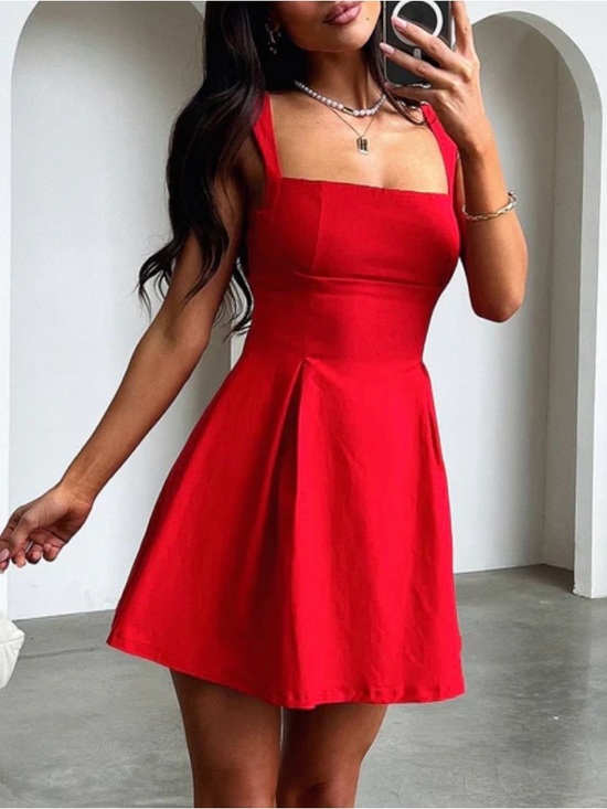 Thats So Fetch Dresses & Skirts - NWT That’s So Fetch Bransley Mini Dress Red Open Back Bow Preppy Women’s Sz 2